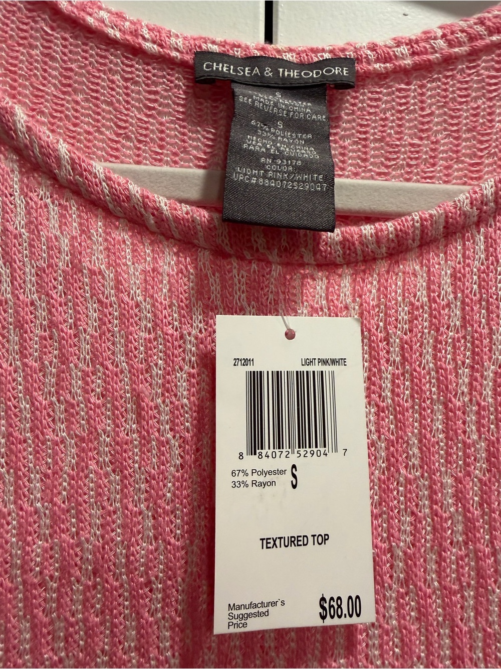 Women’s Pink Long-Sleeve Textured Knit Top - Picture 3 of 7